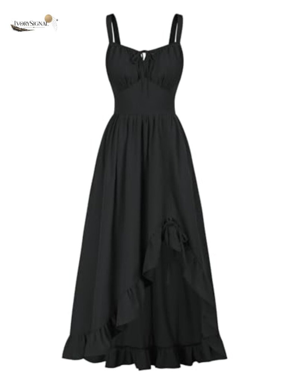Renaissance Corset Dress Flowy Gothic High Low Sundress Corset Style